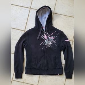 Klim zip-up hoodie, youth LG, black